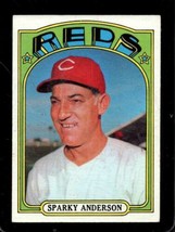 1972 Topps #358 Sparky Anderson Vgex Reds Mg (Wax) Hof Nicely Centered *X69832 - £7.80 GBP