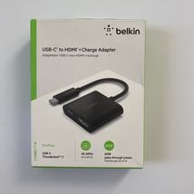 Belkin - USB-C to HDMI Adapter + Charge - 4K - 60W - AVC002btBK - BLACK - $12.57 CAD