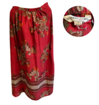 Crimson in Grace Floral Print A Line Elastic Waist Maxi Skirt Women Size... - $14.84