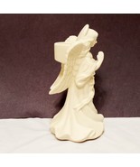 Angel Of Light Bisque Taper Candle Holder Partylite Cream 6&quot; - £12.45 GBP