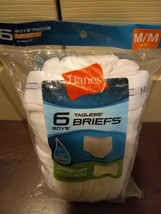 New Hanes Boys Size 10-12 White Briefs Tagless - £4.73 GBP