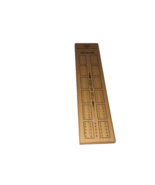 Vintage ES Lowe Wooden Cribbage Board Metal Pegs Milton Bradley 20143 - £15.91 GBP
