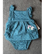 Carters Infant Baby Blue Polka Dot One Piece Outfit Size 3 Months - $228.53 MXN
