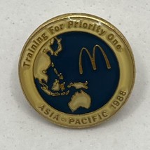 McDonald’s Asia Pacific Priority One Training Employee Crew Enamel Lapel Hat Pin - £4.72 GBP