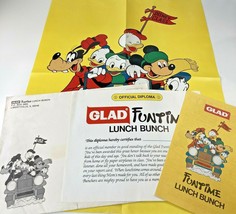 Vtg 80s Disney Wall Poster Coloring Activity Book Glad Mail In Ephemera Lot 1982 - £15.56 GBP