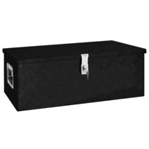 vidaXL Storage Box Black 31.5&quot;x15.4&quot;x11.8&quot; Aluminum - $254.93