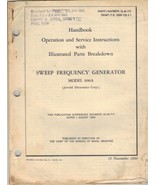 JERROLD 900A WB SWEEP GENERATOR  Manual wt schematics T.O.33D9-125-3-1,1... - $6.48