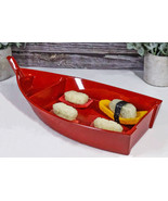 Pack Of 2 Japanese Red Sushi Boat Serving Plate Plastic Lacquer Restaura... - $31.99