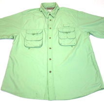 Rugged Earth Outfitters Performance Mens XL Green Vented Fishing Shirt O... - $16.39