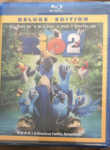 Brand NEW RIO 2 Deluxe Edition 3Disc Blu-ray 3D/Blu-ray/DVD Anne Hathaway - £7.58 GBP