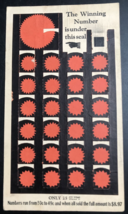 Vintage Winning Number Punch Card Game Gambling 25 Slips 3 5/8&quot; x 6 1/2&quot; - £9.34 GBP