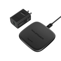RAVPower 7.5W Fast Wireless Charger For IPhone X, 8 With HyperAir 10W Qi Samsung - £23.59 GBP