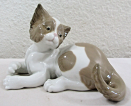 1982 Lladro Animals-Domestic Porcelain 5114 Surprised Cat without Box  - $1,273.25 MXN