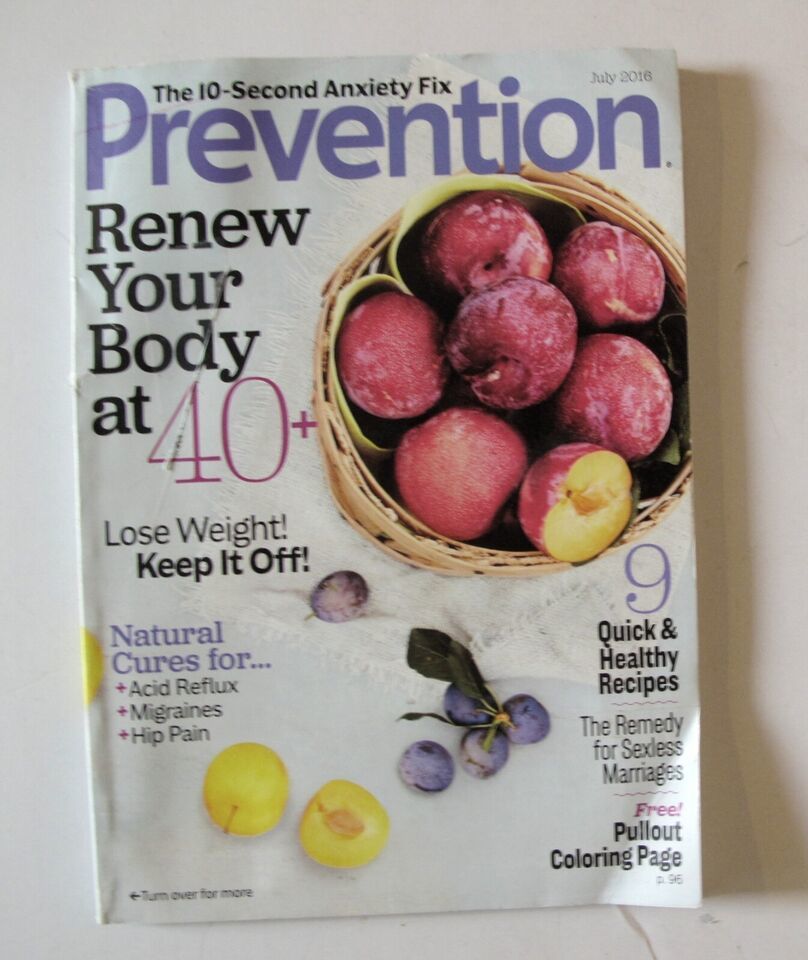 Prevention Magazine July 2016 - Renew Your Body at 40+ - $2.86