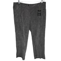 Zac &amp; Rachel Woman Corduroy Pants 20W Silver Fox Short Length New - £22.95 GBP