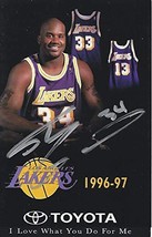 AUTOGRAPHED Shaquille O&#39;Neal 1996-1997 Los Angeles Lakers Basketball Vintage Sig - £91.31 GBP