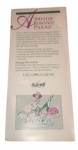 The Grand Hotel Mackinac Island “A Touch Of Romance Package” Form 1980’s... - $4.87