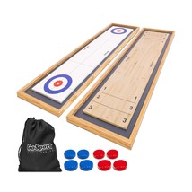 GoSports 6 ft Tabletop Shuffleboard and Curling 2 in 1 Game with 8 Pucks... - $260.02 CAD