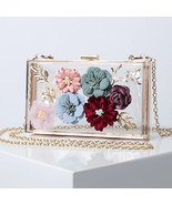 Blossom Crystal Elegance: Transparent Floral Studded Handbag - £33.61 GBP