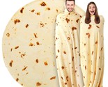 Burrito Tortilla Blanket Double Sided 71 Inches 280 Gsm Cozy Flannel Fab... - £31.96 GBP