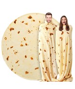 Burrito Tortilla Blanket Double Sided 71 Inches 280 Gsm Cozy Flannel Fab... - £31.35 GBP