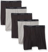 Hanes Mens 5-Pack Ultimate FreshIQ Boxer with ComfortFlex Waistband Brief,Grey/B - £39.95 GBP