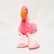 Flamingo Pinky Ty Beanie Babies 1995 Plush Stuffed Animal 10.5&quot; - £11.86 GBP