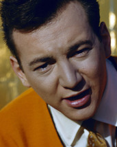 Bobby Darin close up portrait in orange jacket 16x20 Poster - £15.97 GBP