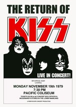 KISS 24 x 34 &quot;Return Of KISS&quot; 11/19/79 Pacific Coliseum Custom Concert P... - £35.39 GBP