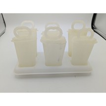 Vintage Tupperware Popsicle Molds Set of 6 Freezer Pop Makers Tray #3 - £7.96 GBP