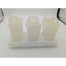 Vintage Tupperware Popsicle Molds Set of 6 Freezer Pop Makers Tray #3 - $9.97