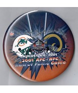 2001 Hall Of Fame game Dolphins Rams pin back button Pinback - $479.35 MXN