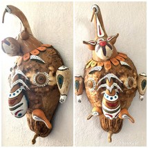 Large &amp; Peculiar Gourd MASK Wall Art Signed Bill Kupka MUST SEE! - £30.28 GBP