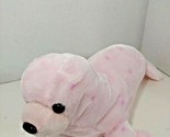 Plush pink spotted seal pup spots dots stuffed animal - $19.79