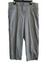Rafaella  Size 10 Capris Cropped Pants Stretch Green Sport Comfort - £7.16 GBP