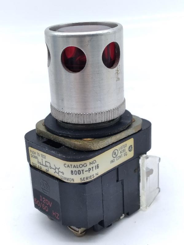 Allen-Bradley 800T-PT16 SER.N Push-to-Test Button Red  - $12.75