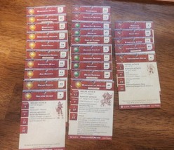 Dungeons And Dragons Miniatures Game Stat Cards 2006 Lot Of 25 - $21.78