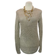 APT. 9 Open Weave Knit Sparkle Gold Sweater Size S - £11.69 GBP