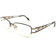 Tura Eyeglasses Frames 382 BRN Brown Rectangular Half Rim 55-18-135 - £29.07 GBP