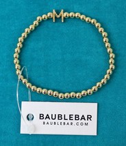 BaubleBar Initial Gold Tone Beaded Bracelet - M - 7&quot; Long - $17.45