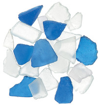 Genuine Glass Marbles in Mesh Bag Blue and Frost 1 - £18.61 GBP