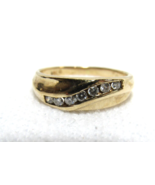 14k Yellow Gold  7 Diamond Mens Wedding Band Sz 9.25 Anniversary Ring 3.... - $7,538.78 MXN