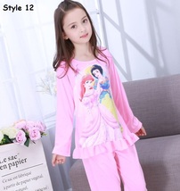 Girls 2pc pajamas PRINCESS cartoon kids clothing sleepwear toddler style 12 - $19.99