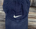 Nike Blue White Swoosh Adjustable Baby Infant Hat - OSFM - $7.84