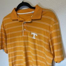 Tennessee Volunteers Shirt Mens Small Orange Striped Polo Active Comfort... - £4.98 GBP
