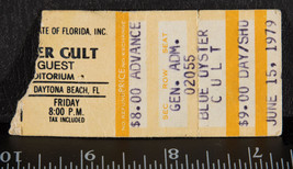 Vintage Blue Oyster Cult Daytona Beach June 15 1979 Ticket Stub tob - $34.64