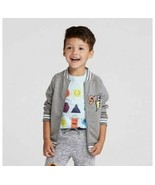 Toddler Boys&#39; SUPER WOW! Zip-Up Sweatshirt Jacket - Cat &amp; Jack Gray, 2T - £30.36 GBP