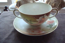REINHOLD SCHLEGELMILCH - R.S. GERMANY-c1910s,cream/buillon cup/saucer[rs-1] - $54.45