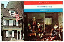 Betsy Ross House Philadelphia PA Birth Of Nation&#39;s Flag Postcard - £3.53 GBP