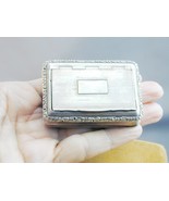 Hallmarked Ornate Georgian English Silver Snuff Pill Patch Box No Mono - $375.00